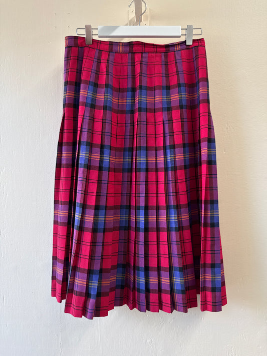 Surrey Classics Vintage Plaid Wool Skirt