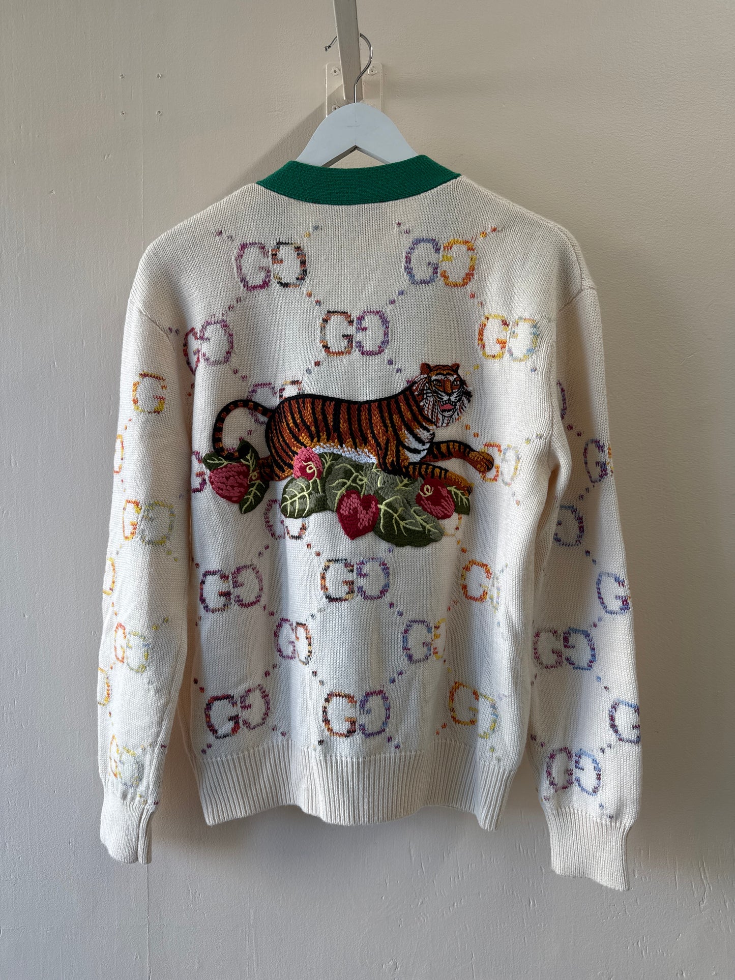 Gucci Wool Knit Embroidered Cardigan