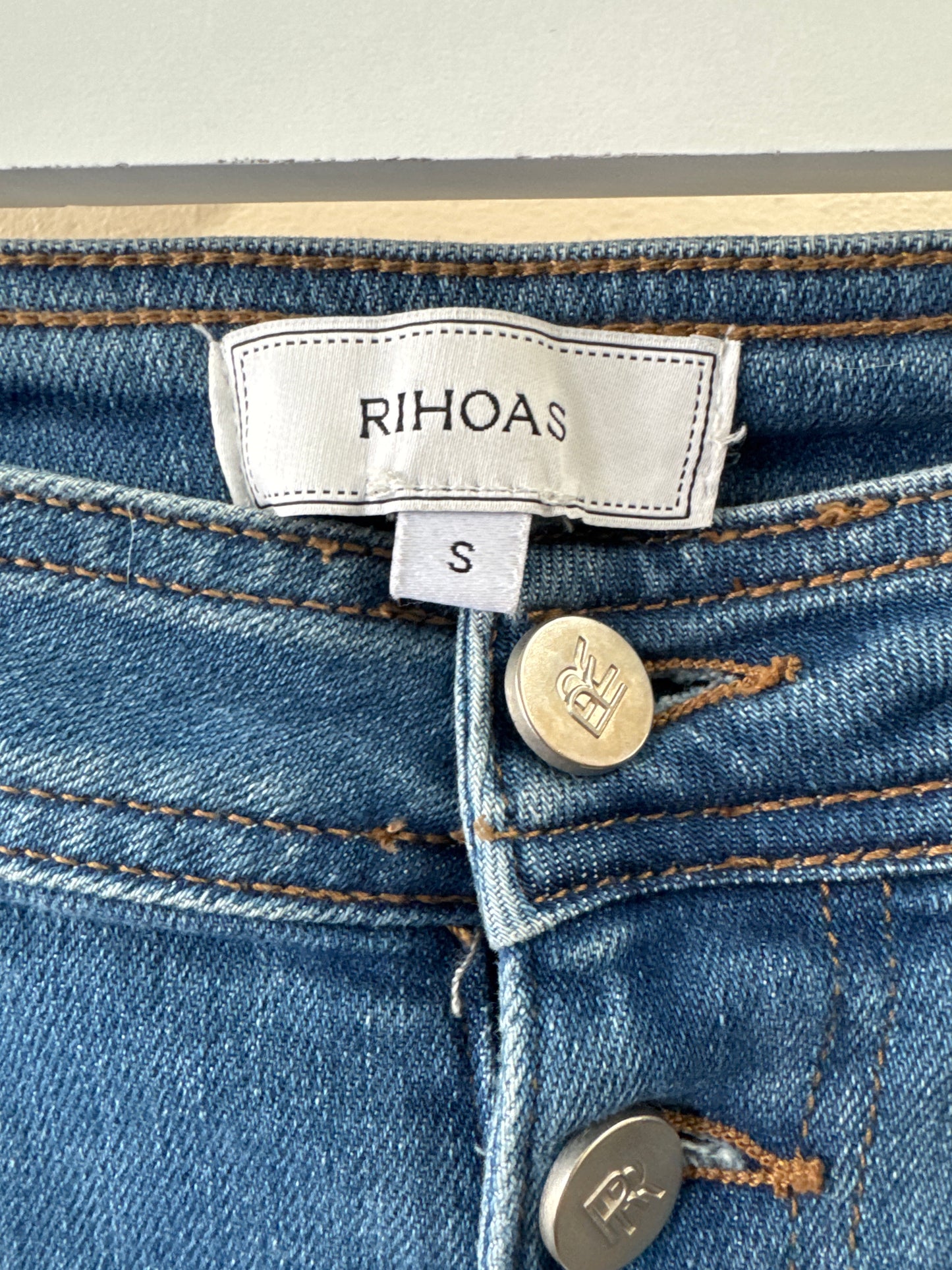 Jeans évasé taille haute extensible Rihoas