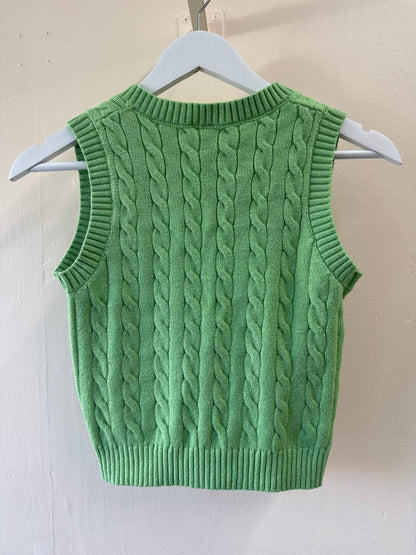 Green Crop Top Sweater
