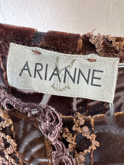 Camisole vintage Arianne en velours et dentelle
