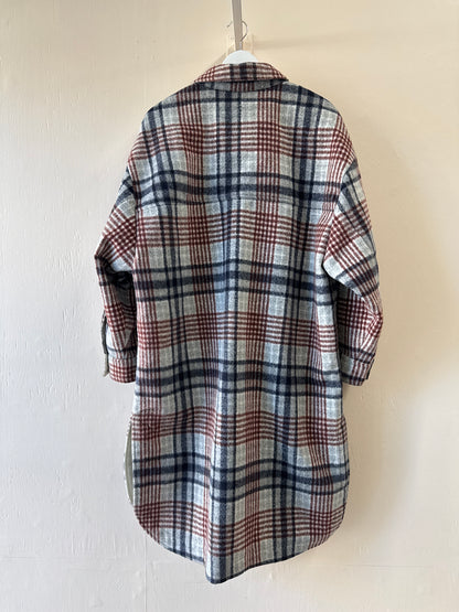 Manteau habillé à carreaux Zara