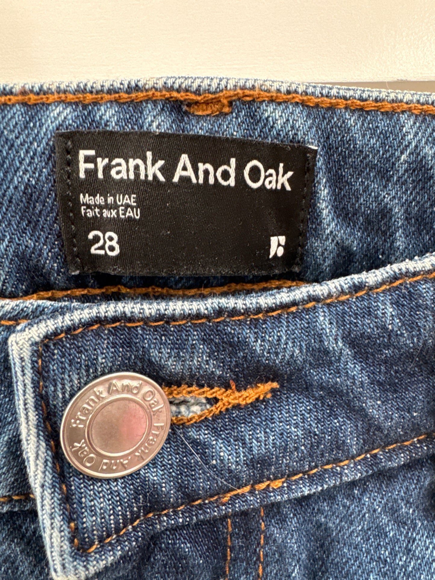Jean taille haute en coton à jambe large Frank&Oak