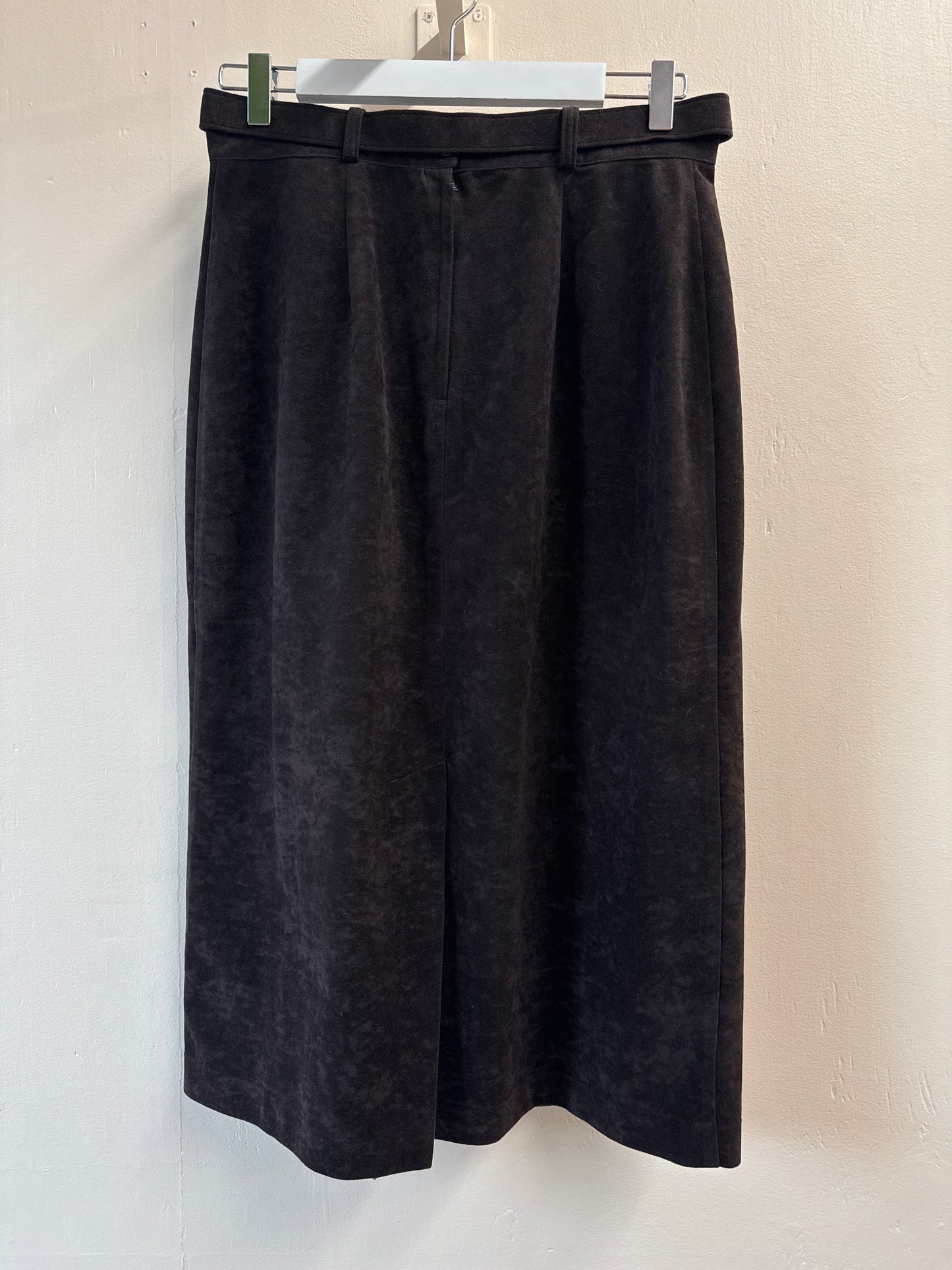 Jupe vintage brune avec ceinture