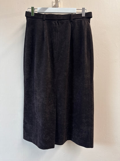 Jupe vintage brune avec ceinture