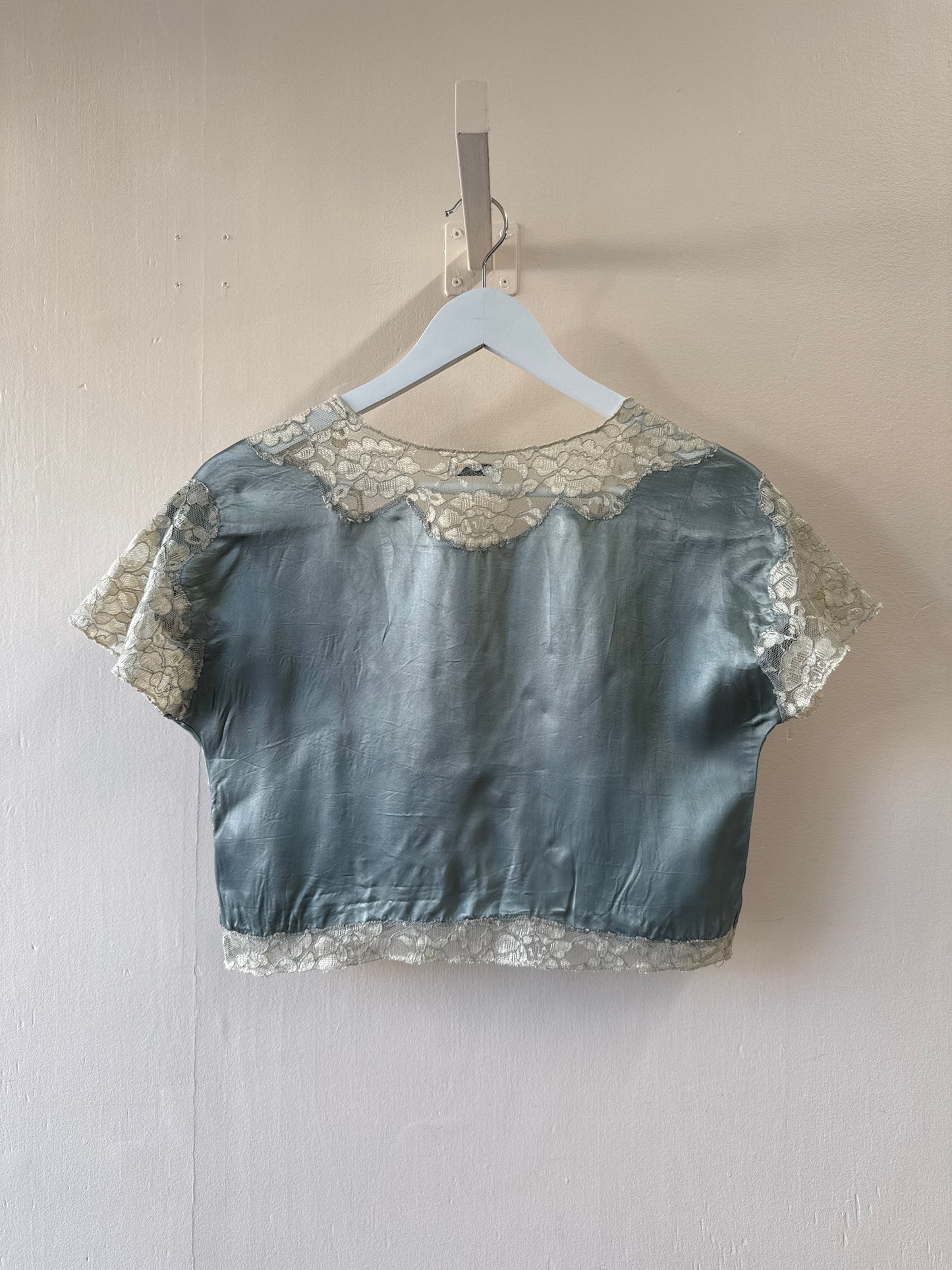 Blouse en satin et dentelle Topshop