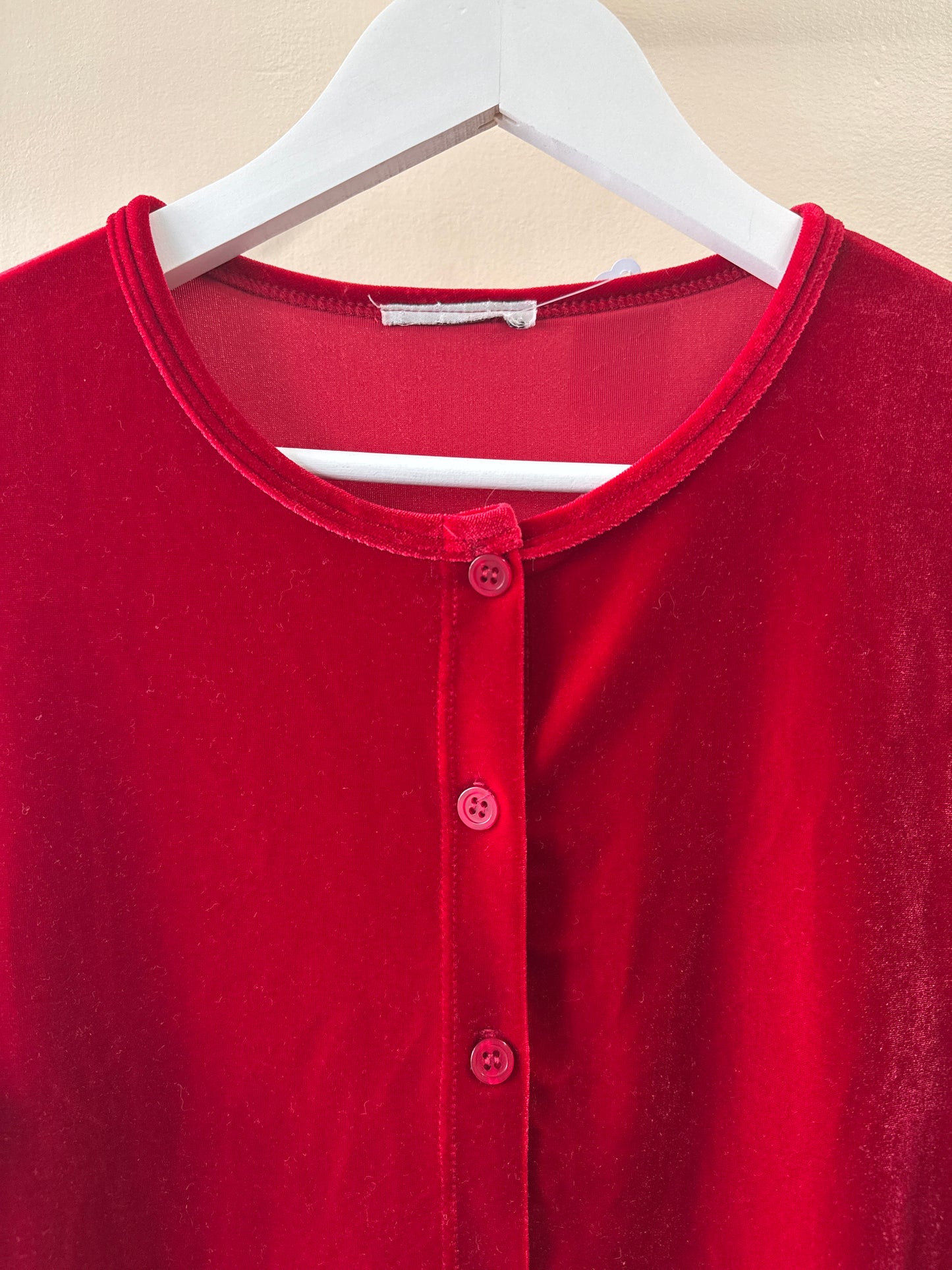 Red Velvet Cardigan