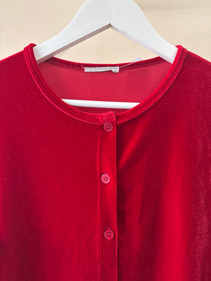 Red Velvet Cardigan