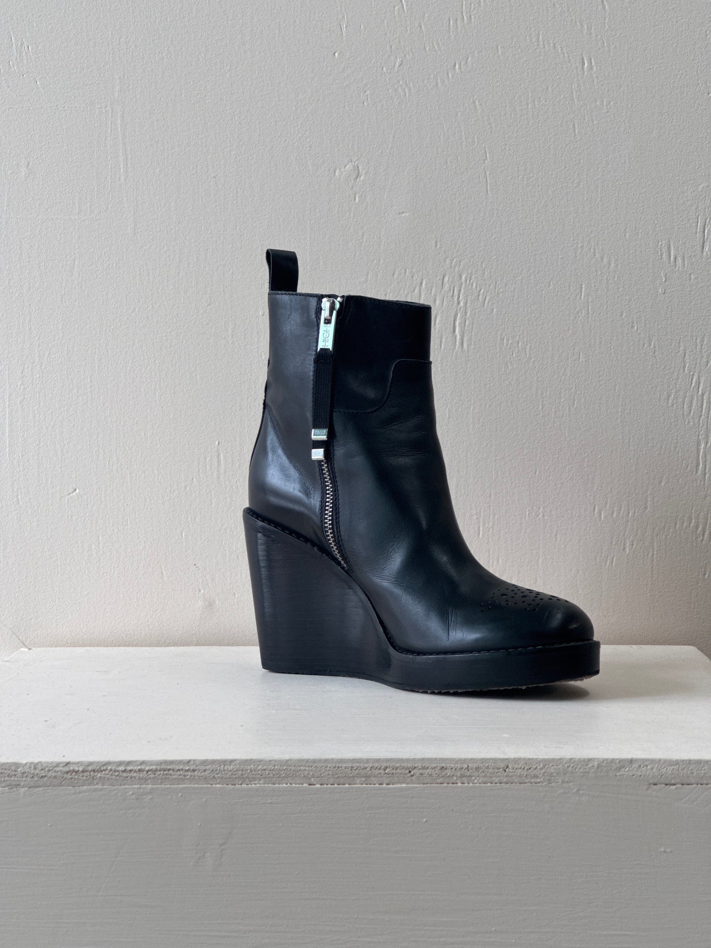 Bottes vintage en cuir High