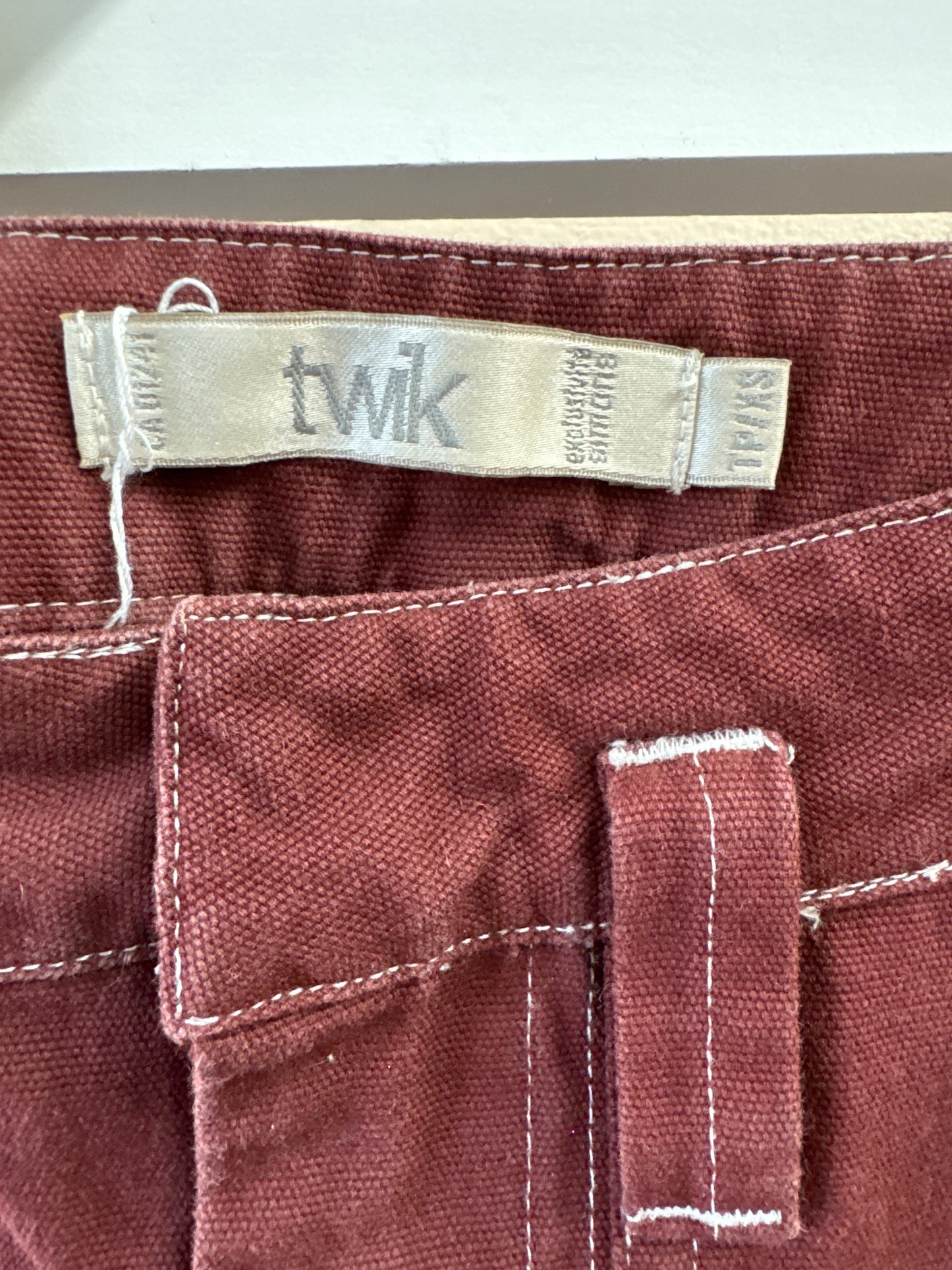 Pantalon taille haute à jambe large Twik