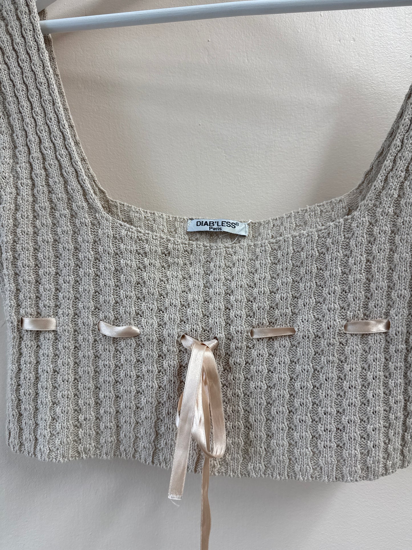 Diab'Less Vintage Knit Cotton Tank Top