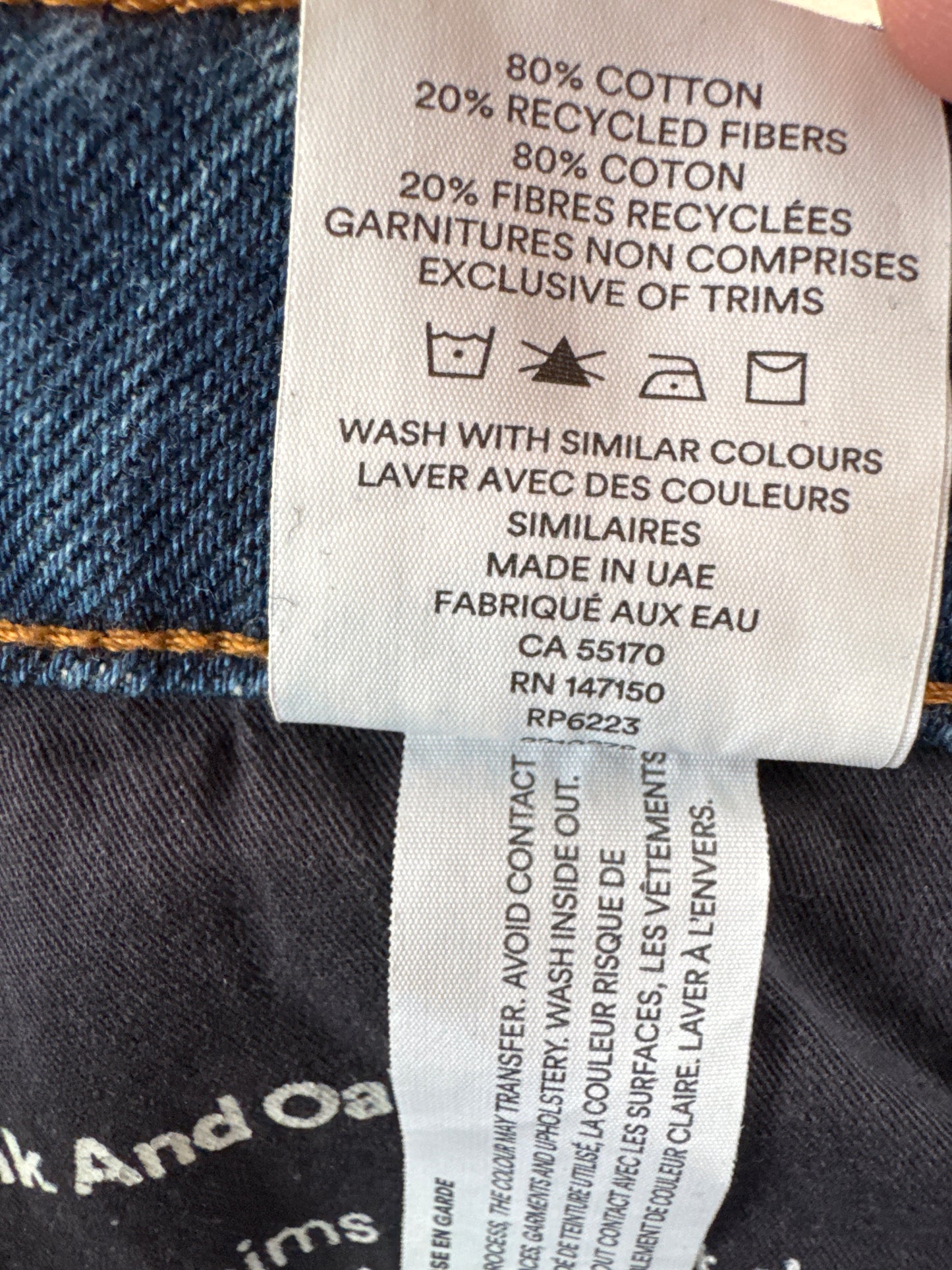 Jean taille haute en coton à jambe large Frank&Oak