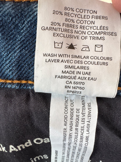 Jean taille haute en coton à jambe large Frank&Oak