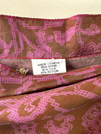 Kariza Silk Wrap Mini Skirt