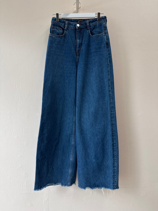Frank&Oak High Rise Wide Leg Cotton Jeans