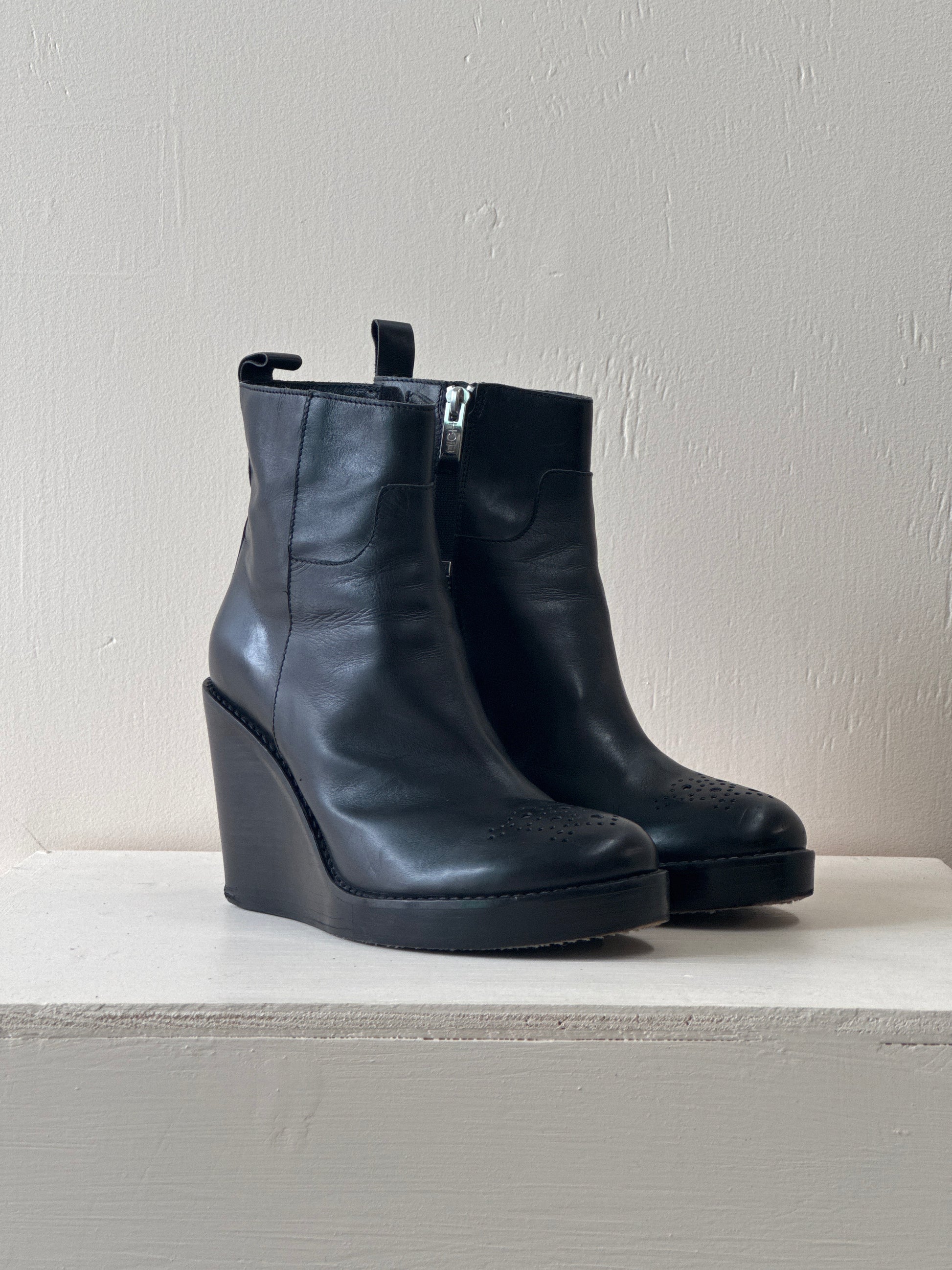 High Vintage Leather Boots