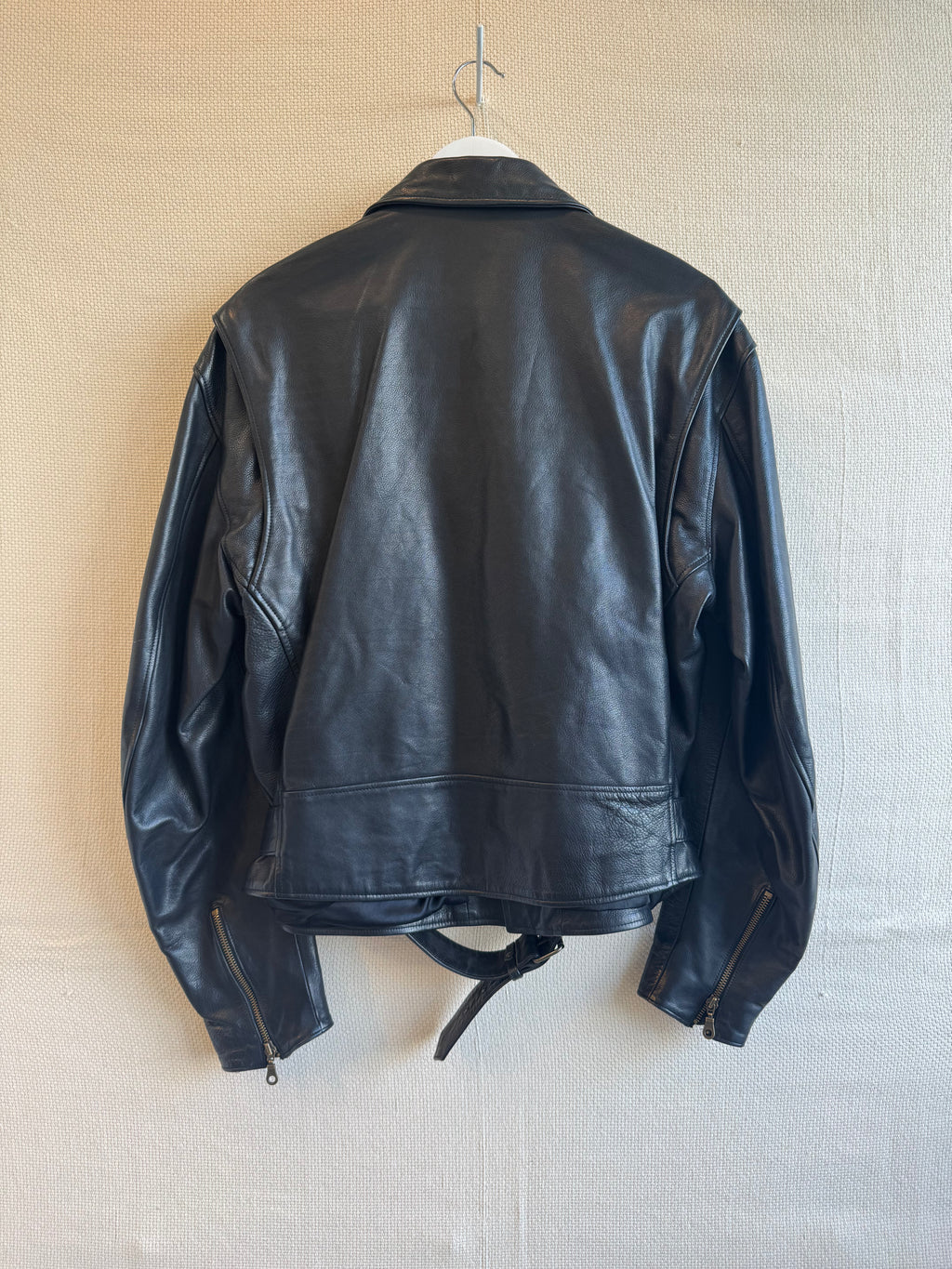 Veste moto en cuir