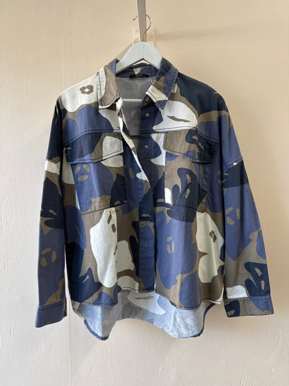 Second-Hand Parfois Camo Cotton Overshirt