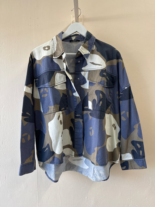 Second-Hand Parfois Camo Cotton Overshirt