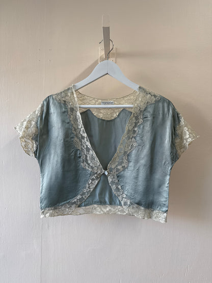 Second-Hand Topshop Lace Satin Blouse