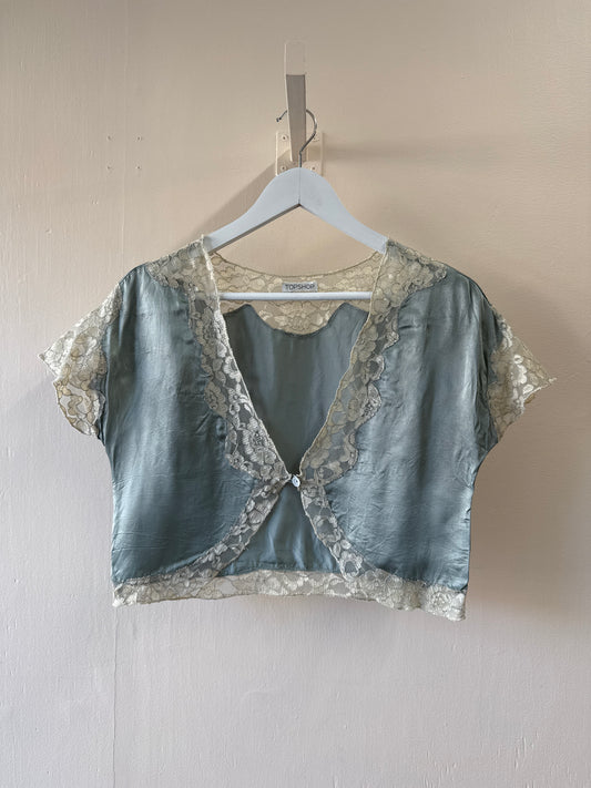Second-Hand Topshop Lace Satin Blouse