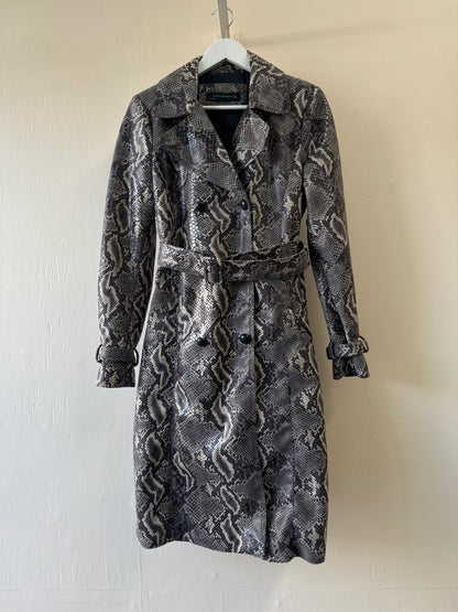 Second-Hand Zara Faux Snake Skin Trench Coat