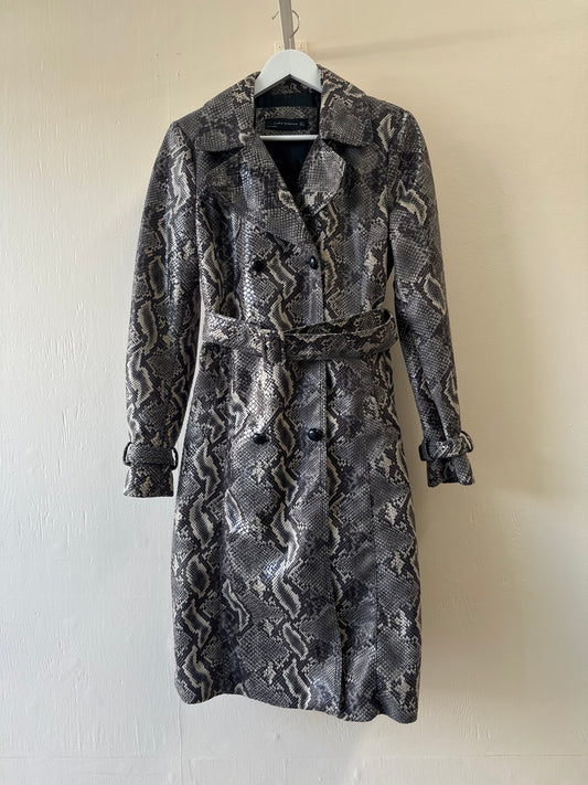 Second-Hand Zara Faux Snake Skin Trench Coat