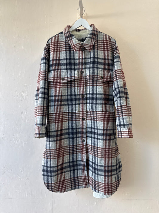 Second-Hand Zara Plaid Overcoat