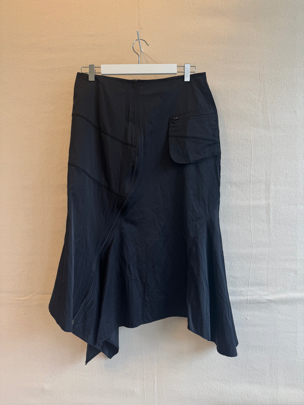 Asymmetrical maxi skirt cotton blend size M