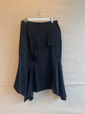 Asymmetrical maxi skirt cotton blend size M