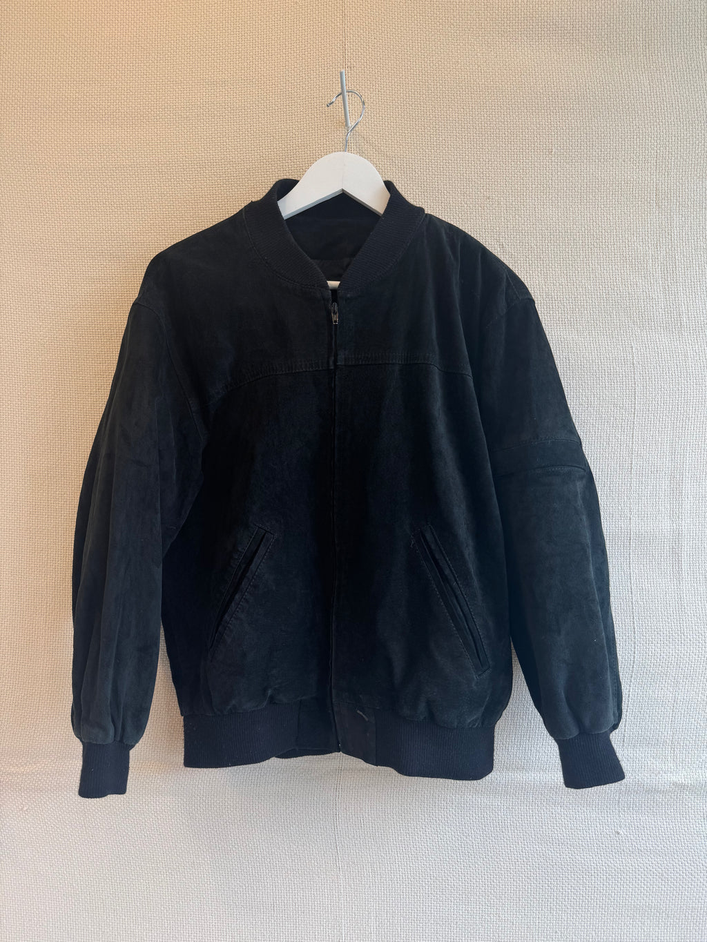 Vintage suede leather bomber jacket size S