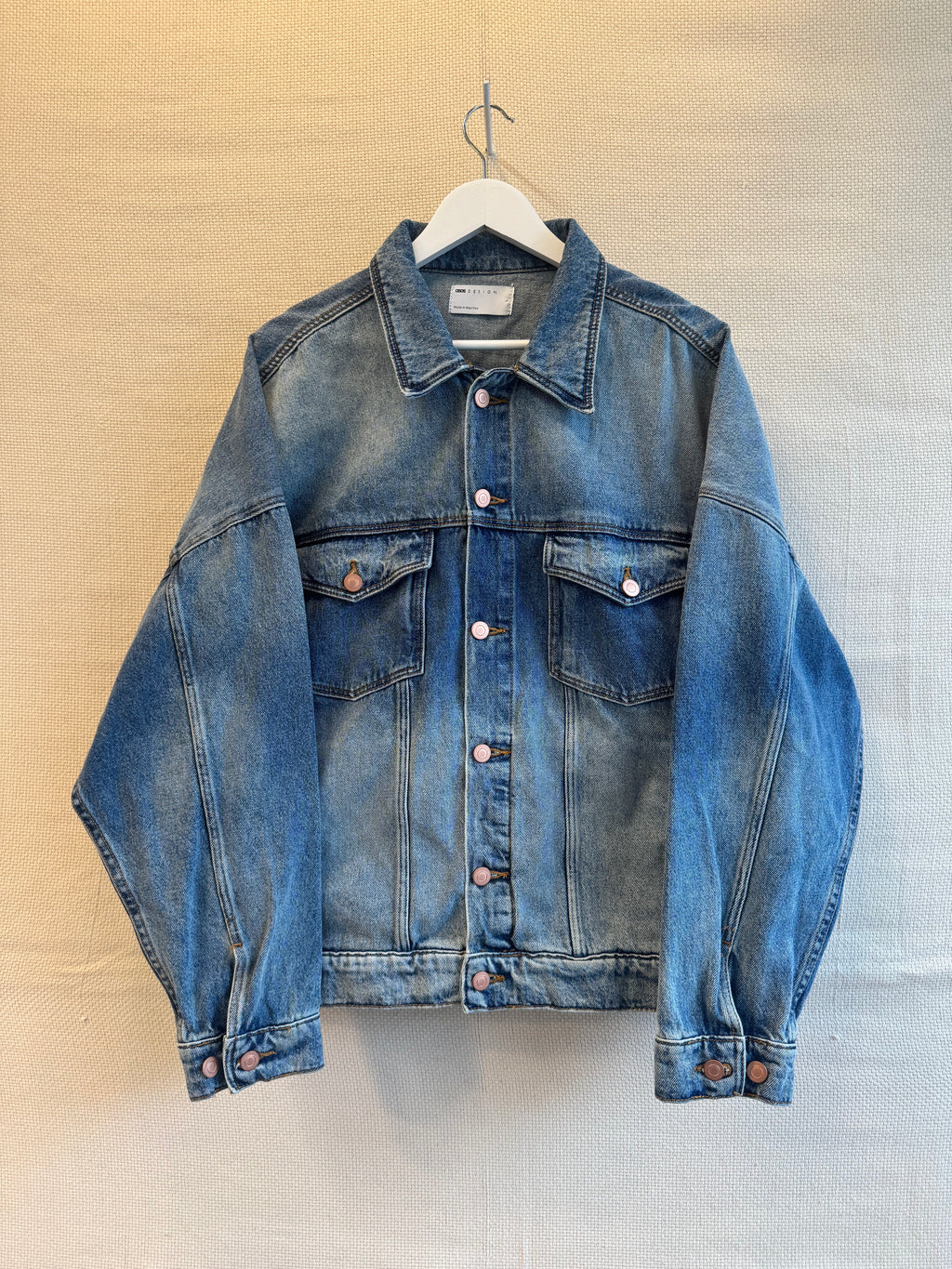Denim bomber jacket cotton size L