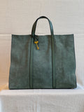 Fossil leather tote bag large