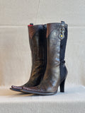 Mara leather fur boots size 7.5