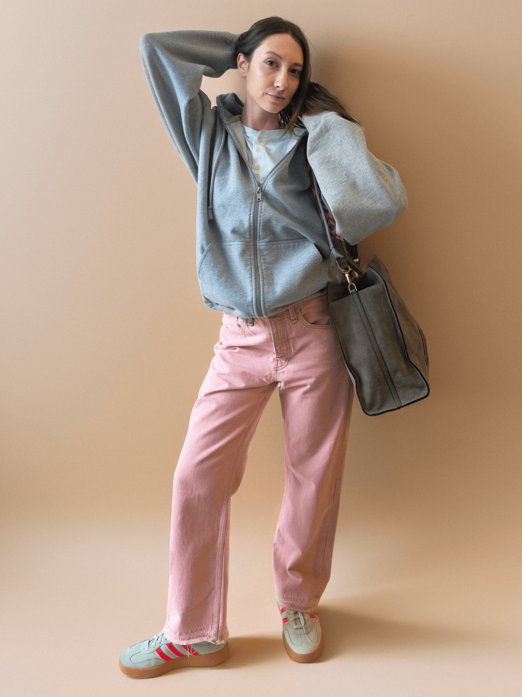 Essentials second-hand clothing collection at Secondli thrift store in Montréal