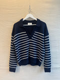 Wilfred striped wool polo sweater size M